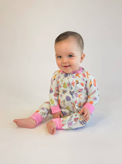 Beach Seashells - Zip Convertible Pajamas w/ Ruffles