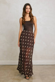 Rosalie Polka Dot Maxi Skirt