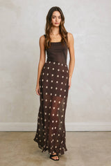 Rosalie Polka Dot Maxi Skirt
