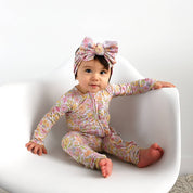Kennedy Floral Ruffle Zip Easter Floral Sleepies Little