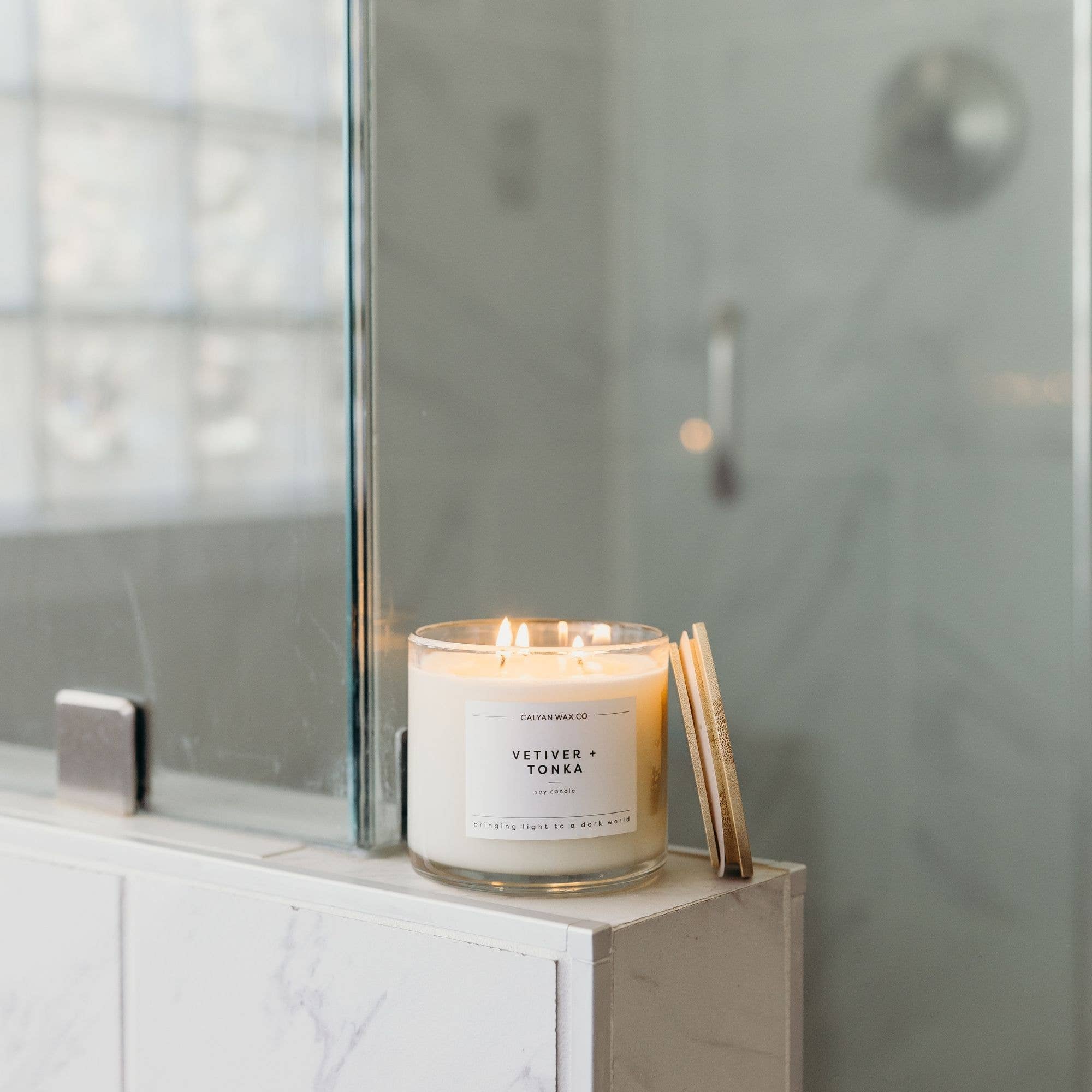 Vetiver + Tonka 3-Wick Soy Candle