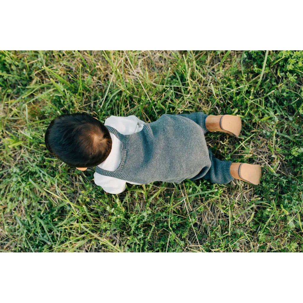 Charcoal Knit Pocket Overalls