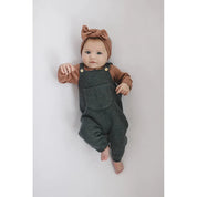 Charcoal Knit Pocket Overalls
