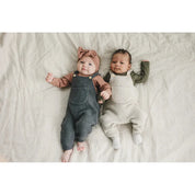 Charcoal Knit Pocket Overalls