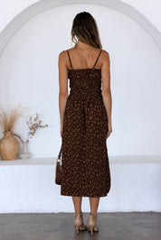 Fiora Ditsy Floral Smocked Midi Dress
