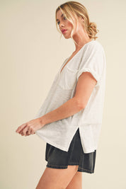 Zoie V-Neck Short Sleeve Top