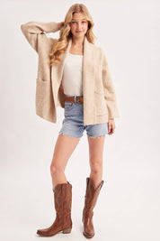 Greta Oversized Shawl Collar Cardigan