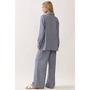 Livia Striped Tie Waist Wide Leg Pants