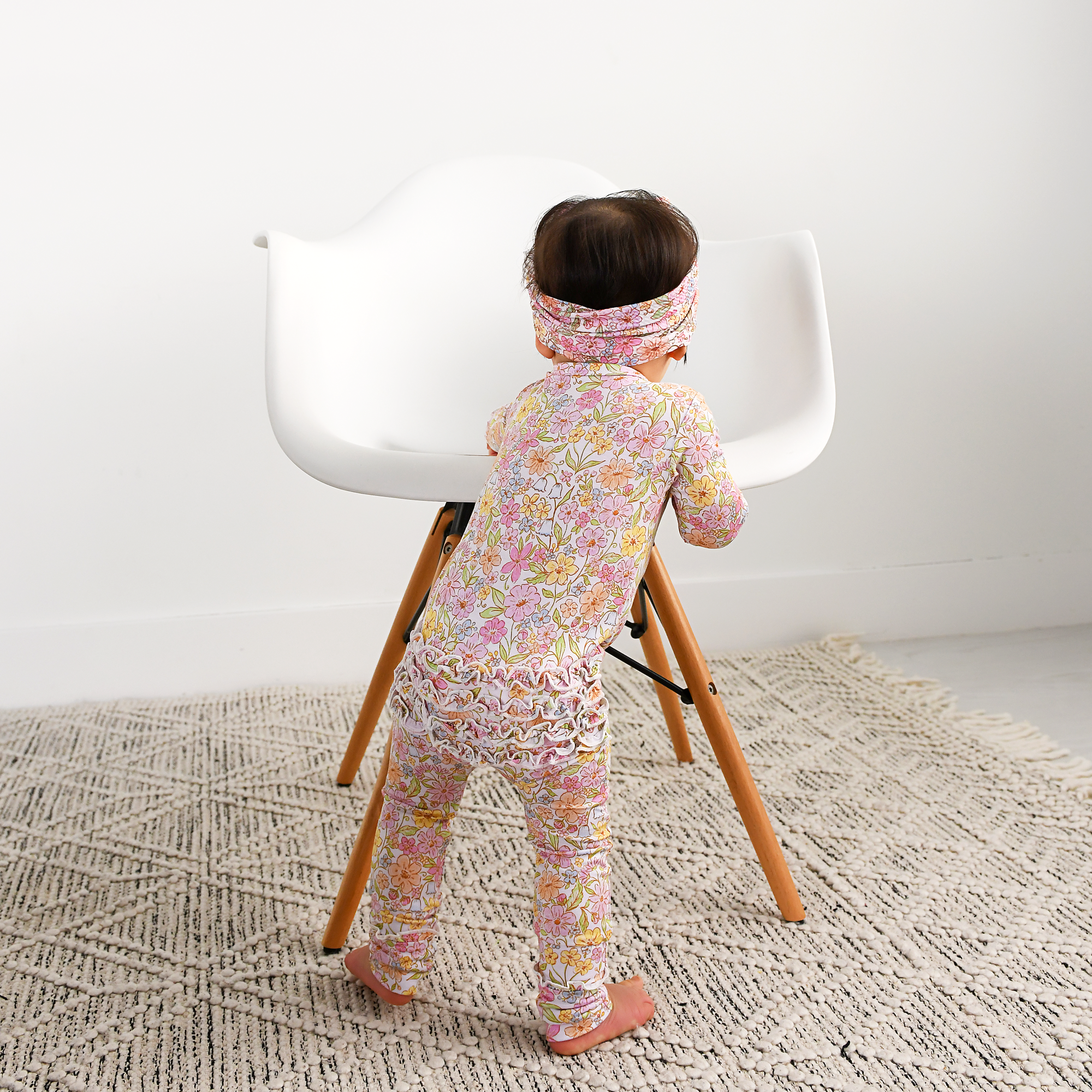Kennedy Floral Ruffle Zip Easter Floral Sleepies Little