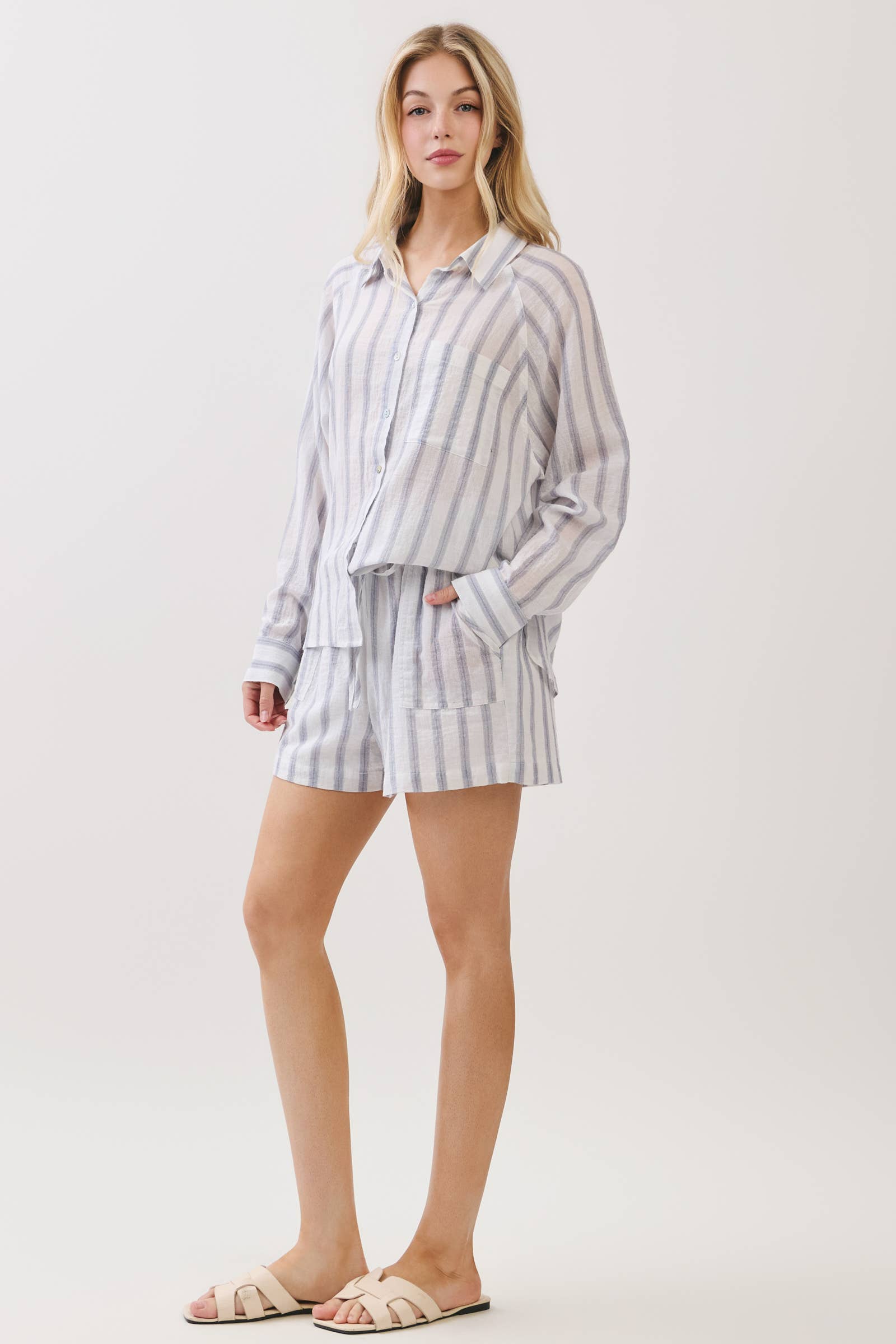 Striped Pull-On Shorts