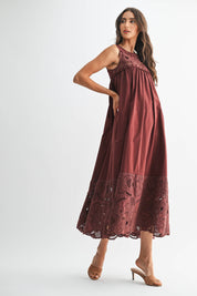 Celeste Lace Detail Boho Maxi Dress