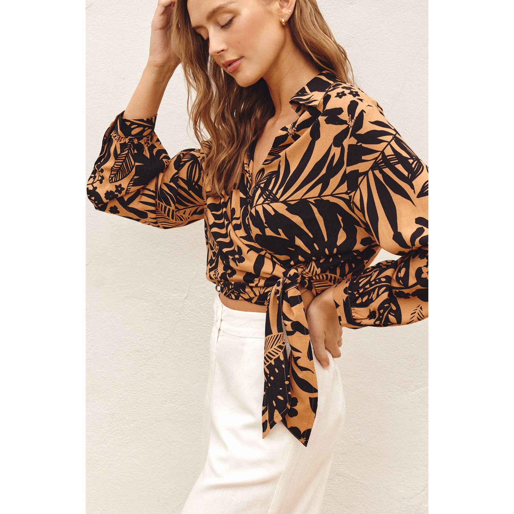Sweet Summer Wrap Collared Shirt