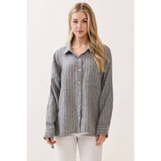 Livia Striped Button-Down Shirt