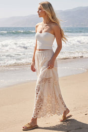 Santorini Crochet Maxi Skirt