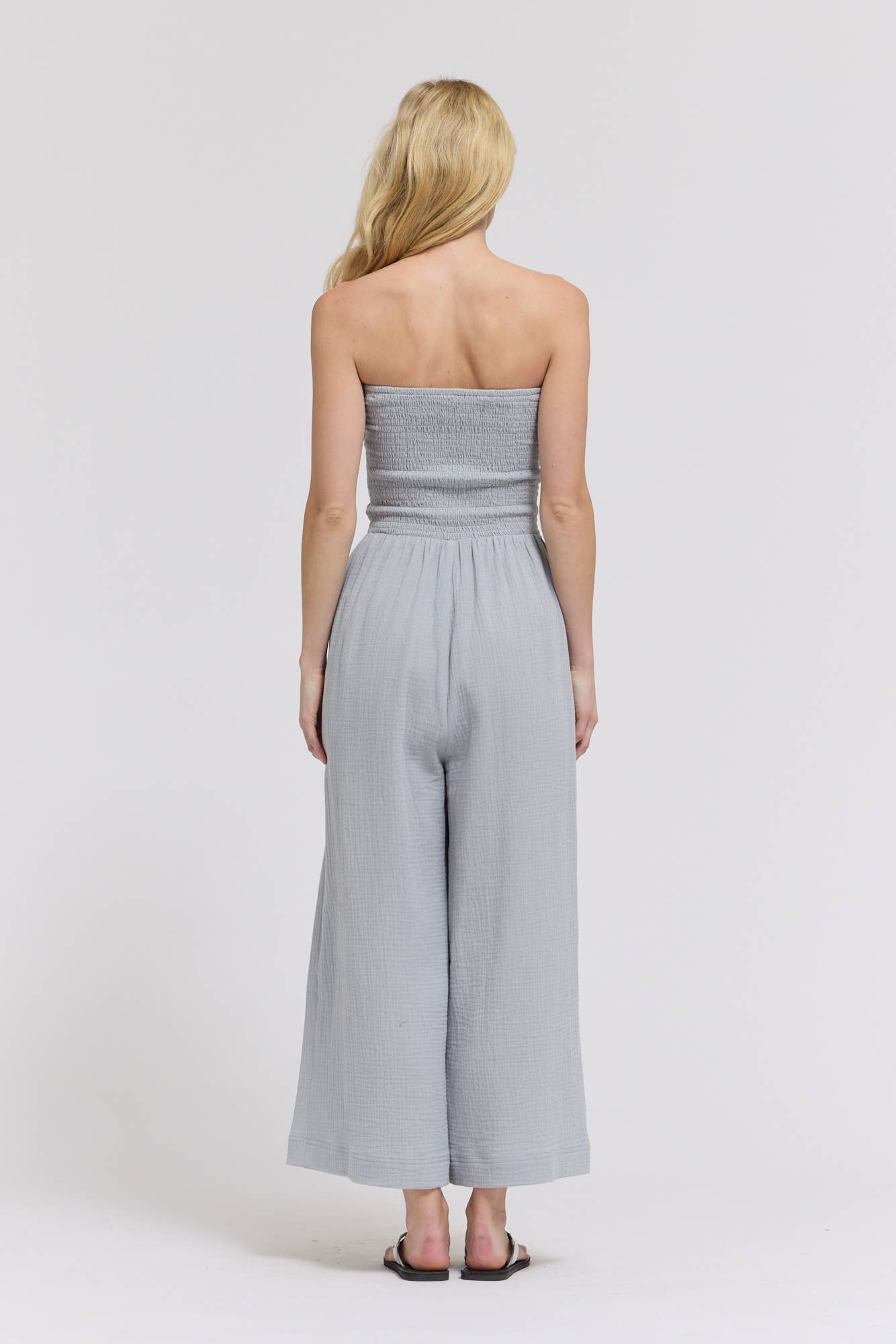 Solana Tie-Front Gauze Jumpsuit