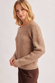 Esme Lace Back Ribbed Sweater