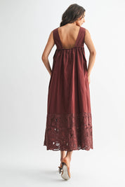 Celeste Lace Detail Boho Maxi Dress