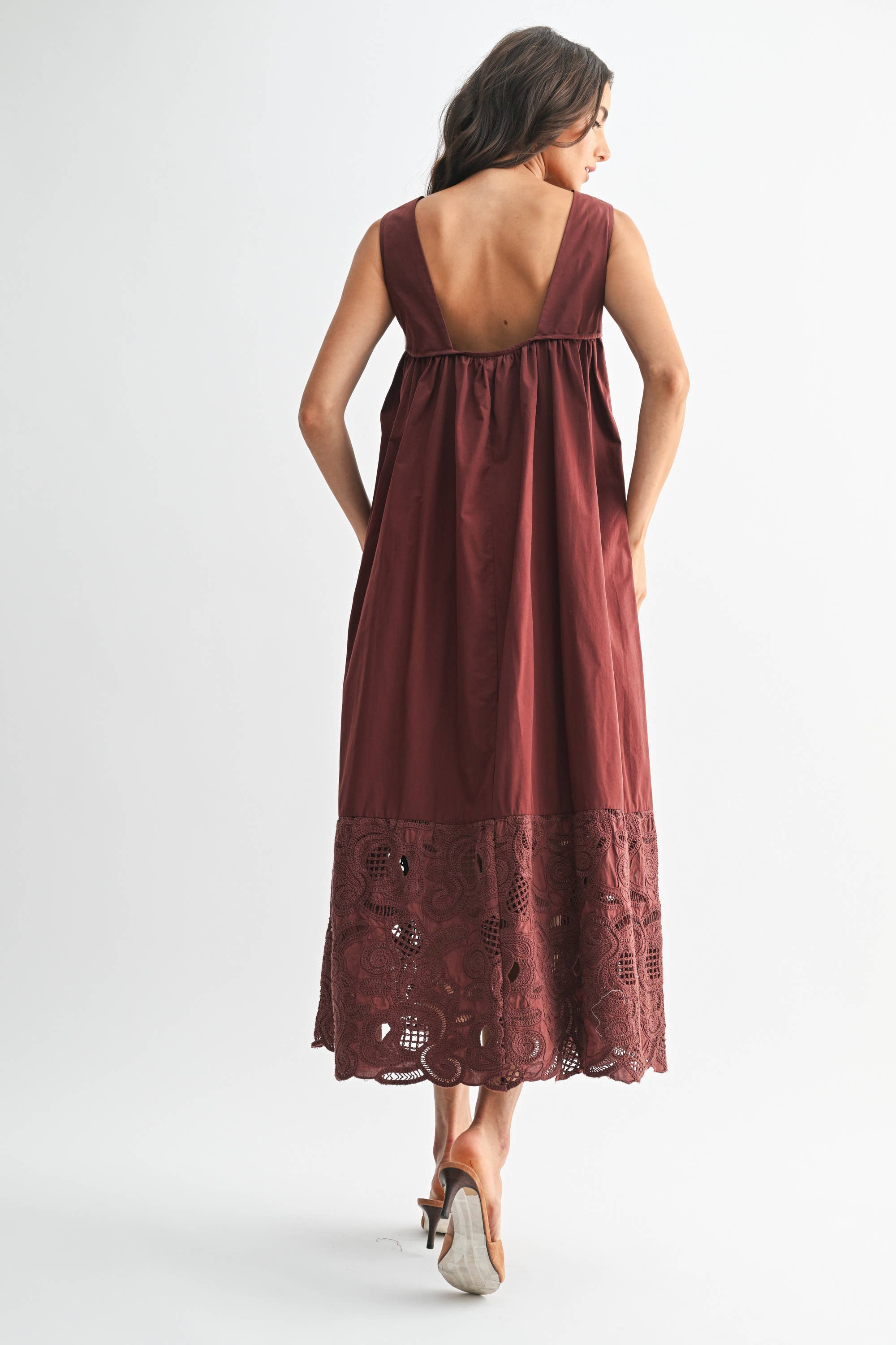 Celeste Lace Detail Boho Maxi Dress