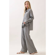 Livia Striped Tie Waist Wide Leg Pants