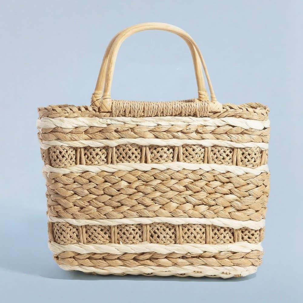 Intricate Basket Weave Square Hand Bag