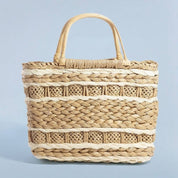 Intricate Basket Weave Square Hand Bag