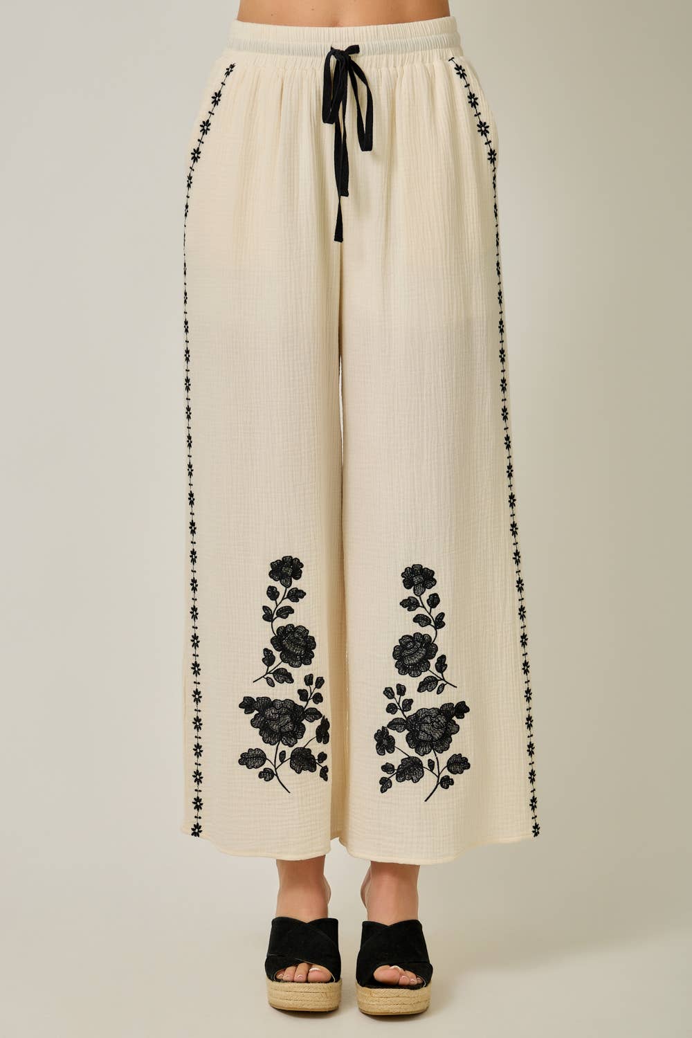 Ravello Embroidered Gauze Pants