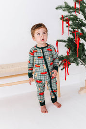 Green Holly Jolly Doggies Convertible Footies