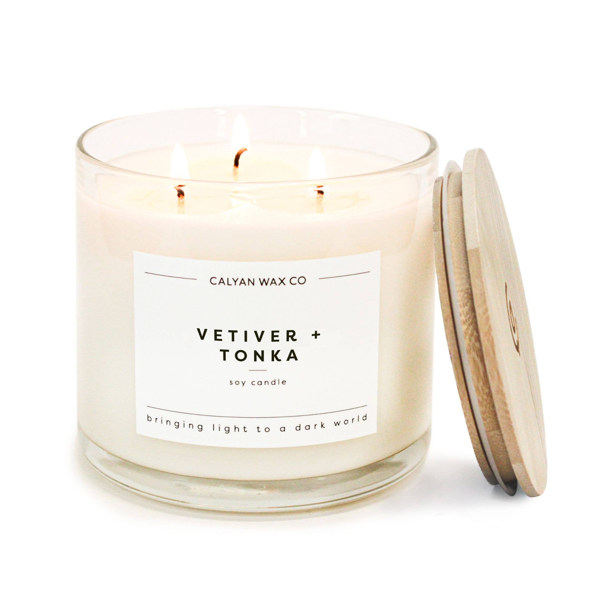 Vetiver + Tonka 3-Wick Soy Candle