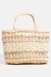 Intricate Basket Weave Square Hand Bag