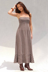 Sedona Stripe Cutout Maxi Dress