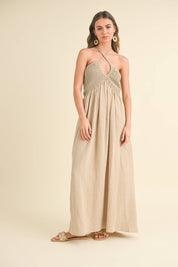Thea Crochet Bodice Gauze Maxi Dress