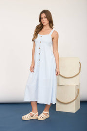 Sweetheart Stripe Midi Dress