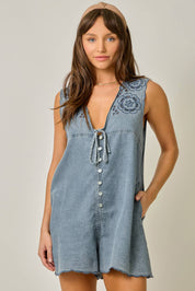 Bellamy Scallop Hem Romper