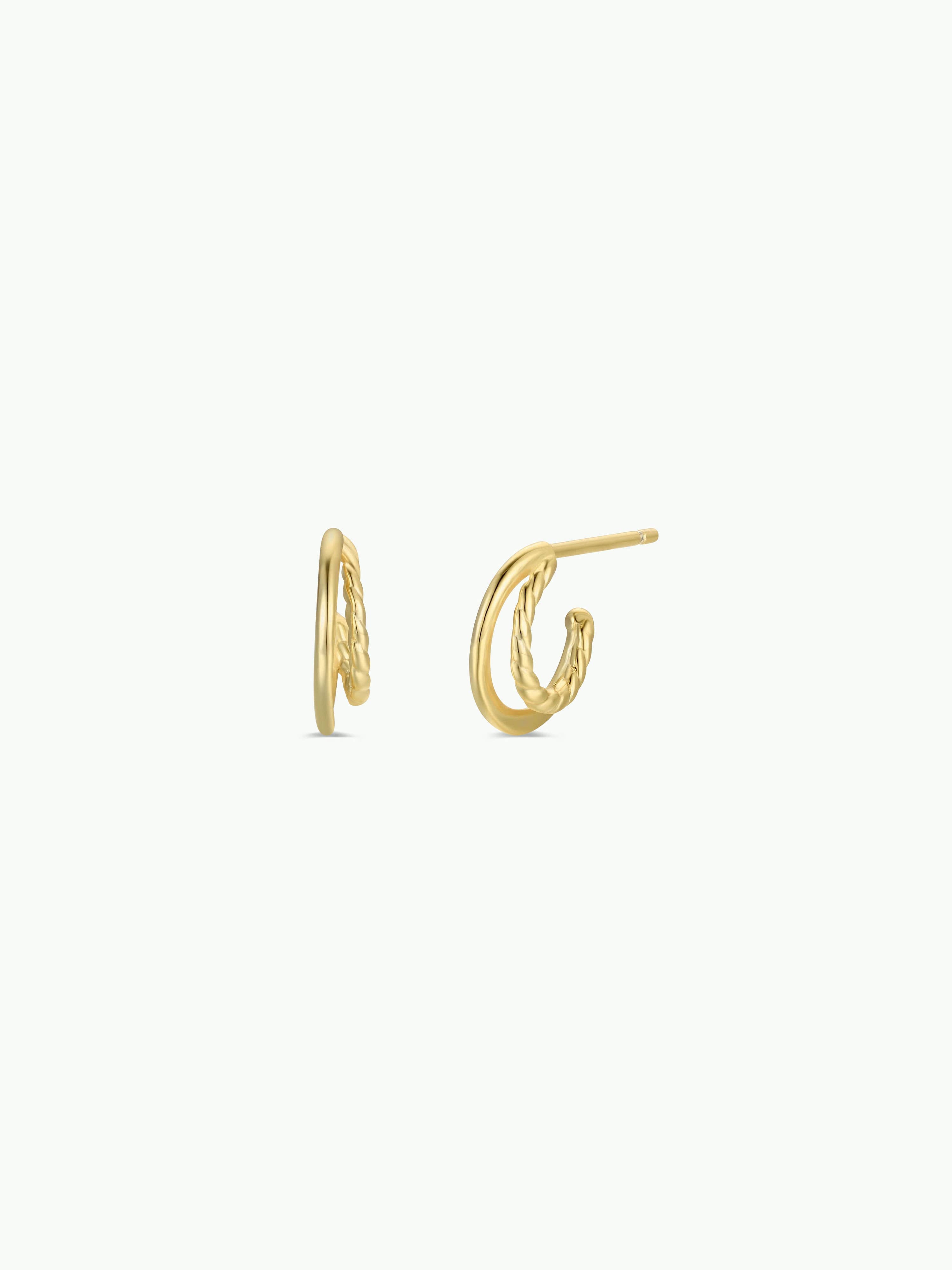 Gold Double Hoop Earrings