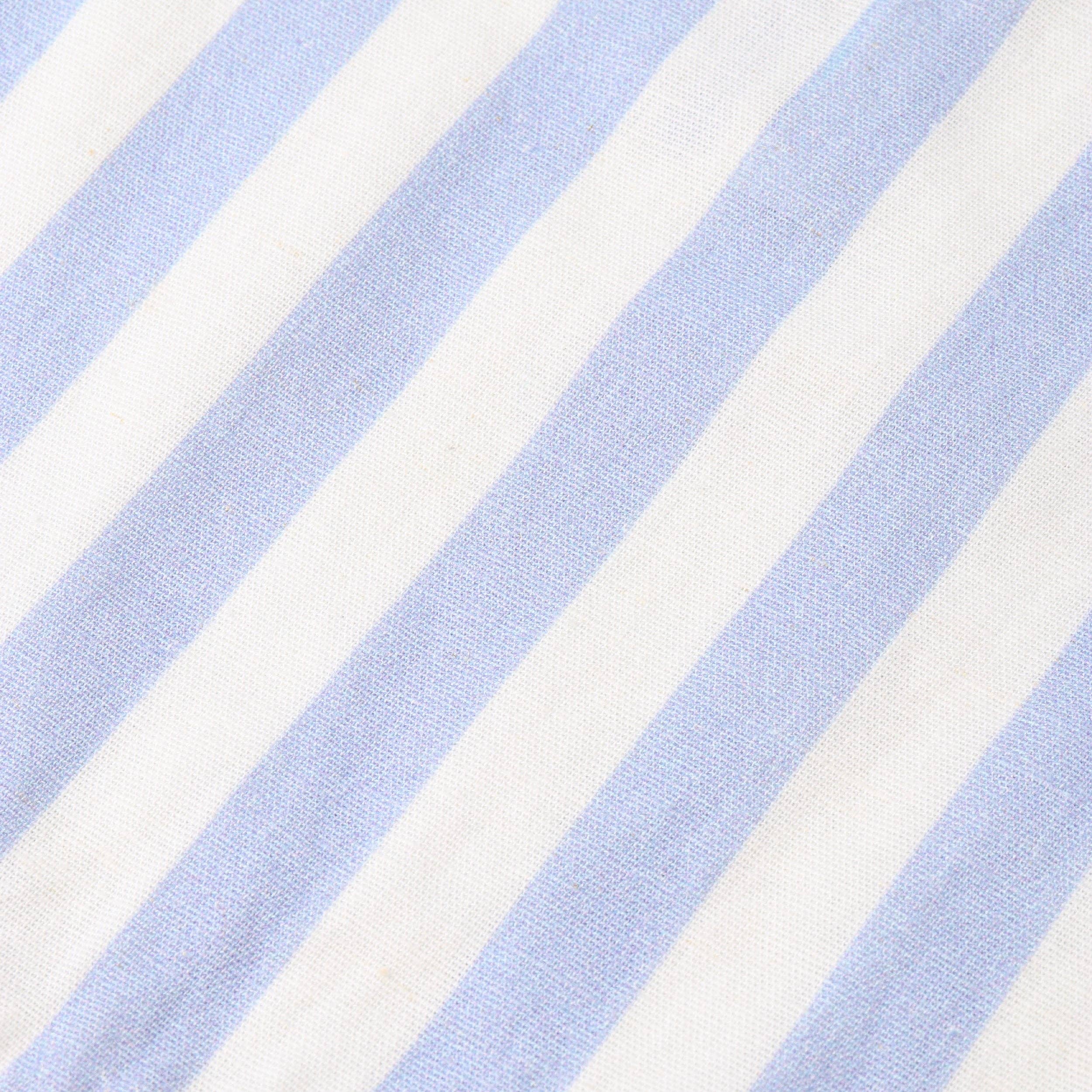 Organic Collared Romper - Blue Stripes