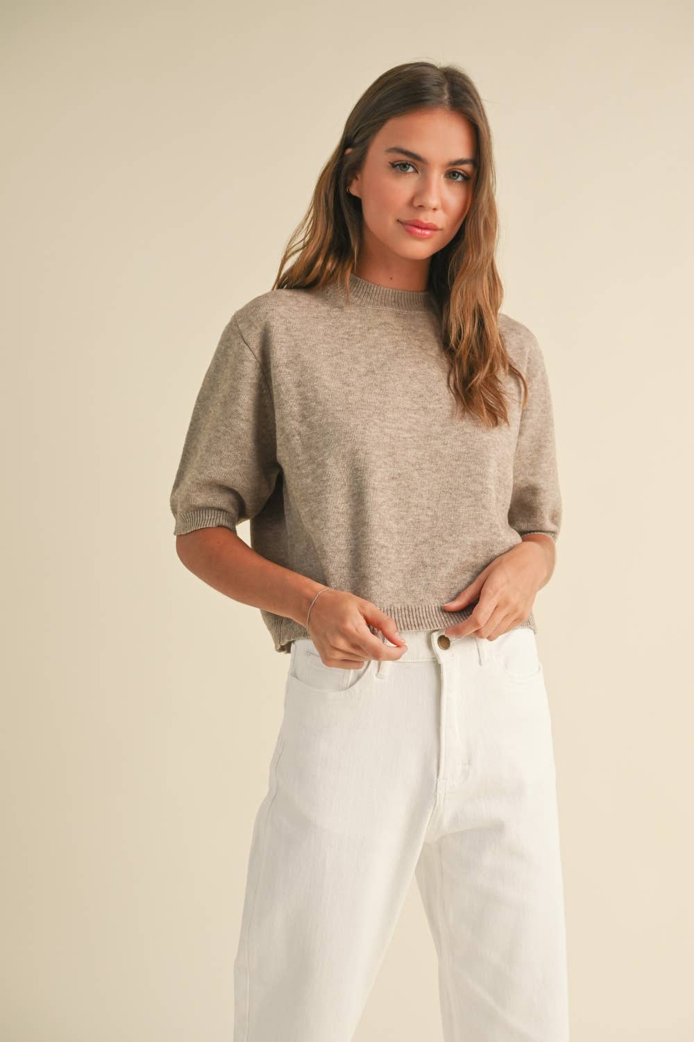 Stella Short Sleeve Sweater Top
