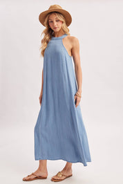 Marina Denim Maxi Dress