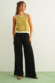 Breezy Wide-Leg Smocked Waist Pants
