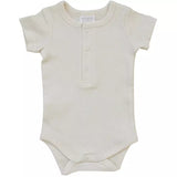 Vanilla Organic Cotton Ribbed Snap Bodysuit